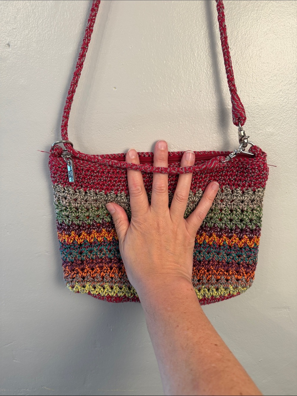 The Sak Colorful Rainbow Woven Crochet Bag - Picture 6 of 12